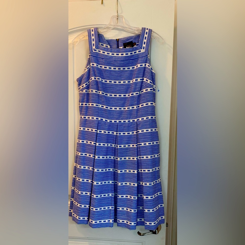 Just...Taylor Blue and White Midi Dress